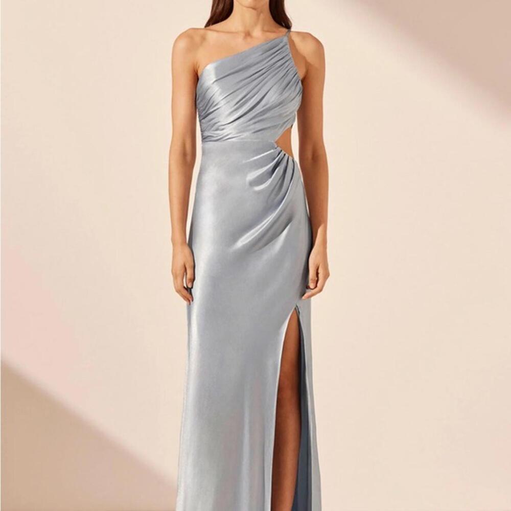 Shona la luna Asymmetrical Pleated Maxi Dress